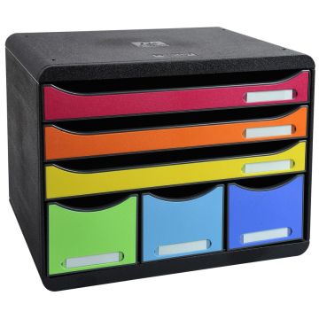 Caisson à 6 Tiroirs - Multicolore : EXACOMPTA Store-Box MAXI photo