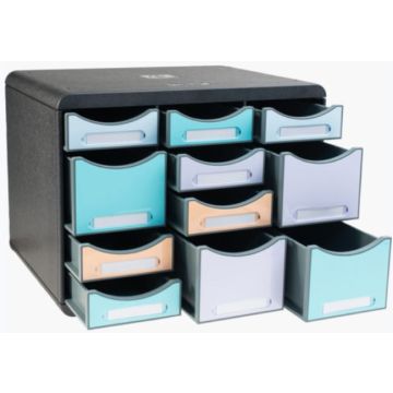 Module de rangement 11 tiroirs - Big Box Multi - Noir/Arlequin : EXACOMPTA Black Office image