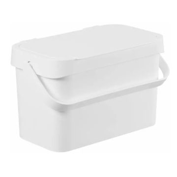 Poubelle bio avec couvercle - 5 litres Blanc KEEEPER Collect Biowaste