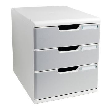 EXACOMPTA : Module de rangement 3 tiroirs Modulo - Gris/Granit
