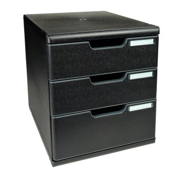 EXACOMPTA : Module de rangement 3 tiroirs Modulo - Noir 325414D