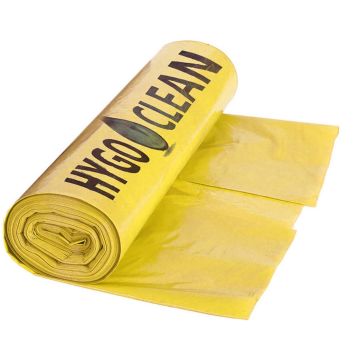 Sacs Poubelle - 120 litres - Jaune : HYGO CLEAN Lot de 25