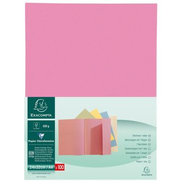 348003E EXACOMPTA : Chemises à 1 rabat - Rose