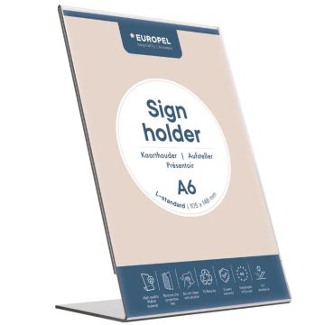 Présentoir de table incliné - Portrait - A6 : EUROPEL image