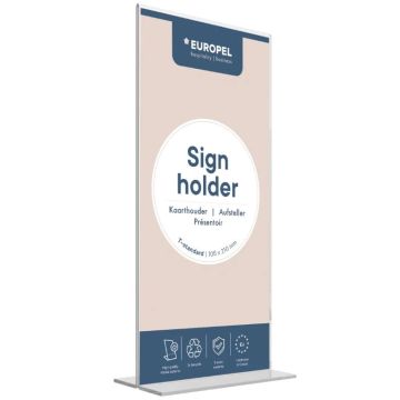 Présentoir de table droit - Portrait - 105 x 210 mm  : EUROPEL image