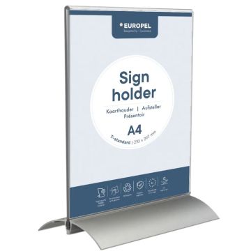 Présentoir de table avec socle en aluminium - A4 : EUROPEL image