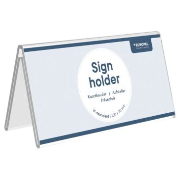 Chevalet de table - Porte-nom - 210 x 100 mm : EUROPEL image