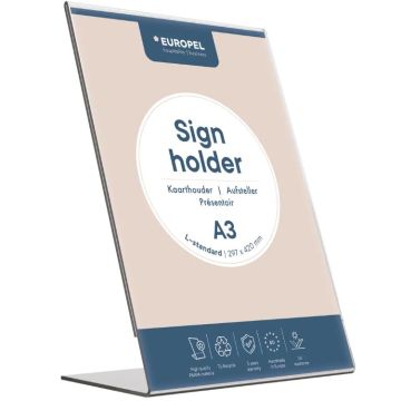 Présentoir de table incliné - Portrait - A3 : EUROPEL image