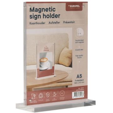 Présentoir de table à aimants avec socle - A5 : EUROPEL image
