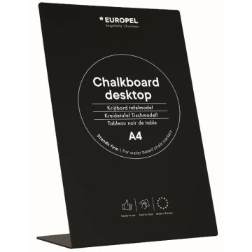 Présentoir de Table incliné - A4 - Noir : EUROPEL image