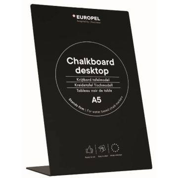 Présentoir de Table incliné - A5 - Noir : EUROPEL image