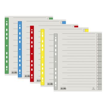 Intercalaires en carton micro perforés - 234 x 297 mm - Rouge : Exacompta Lot de 100 Image