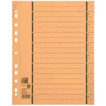 Photo OXFORD : Lot de 100 intercalaires en carton - 240 x 300 mm - Jaune 400004666 