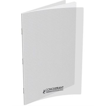 Cahier 96 pages Petits carreaux - 240 x 320 mm - Polypro Incolore CONQUERANT