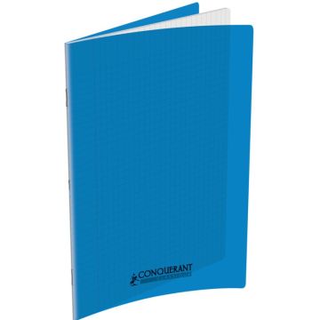Cahier d'écolier 170 x 220 mm Grands carreaux 96 pages - Polypro Bleu pastel CONQUERANT