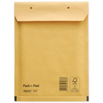 Pochettes d'expédition à coussin d'air - Marron - 170 x 225 mm : MAIL MEDIA Lot de 100 Visuel