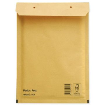 Pochettes d'expédition à coussin d'air - Marron - 200 x 275 mm : MAIL MEDIA Lot de 100 Visuel