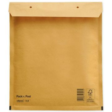 Pochettes d'expédition à coussin d'air - Marron - 240 x 275 mm : MAIL MEDIA Lot de 100 Visuel