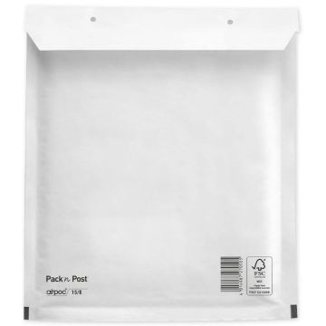 Pochettes d'expédition molletonnées - Blanc - 240 x 275 mm : MAIL MEDIA Lot de 100 Visuel