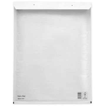 Lot de 50 Pochettes d'expédition molletonnées - Blanc - 370 x 480 mm : MAIL MEDIA Visuel