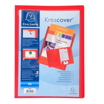 43503E EXACOMPTA Kreacover : Chemise personnalisable - Rouge