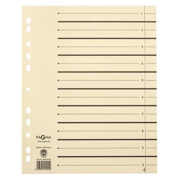 Photo PAGNA : Intercalaires en carton - A4 - Beige