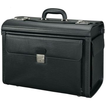 ALASSIO : Valise de Pilote en simili-cuir - VICENZA noir Photo