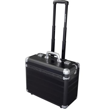 Valise de pilote avec trolley en aluminium Noir DISCOVERY d'ALUMAXX 45166