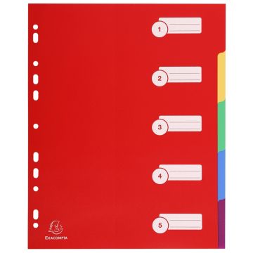 Jeu de 5 Intercalaires en PP opaque - 245 x 297 mm EXACOMPTA Photo