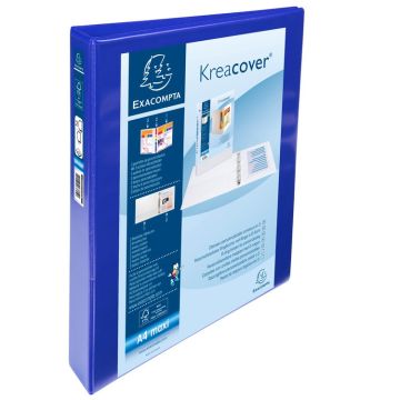 EXACOMPTA 51826BE : Classeurs personnalisables avec 3 pochettes - Bleu