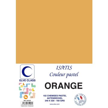 Chemise pour dossier A4 - 160 g - Orange ELVE Isatis Lot de 102