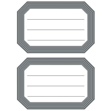 Etiquettes pour Livres - 82 x 55 mm - Contour Gris : HERMA Lot de 12 Visuel