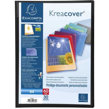 Protège-Documents Personnalisable de 60 Vues - Noir : EXACOMPTA Visuel