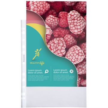 Pochettes perforées - Qualité supérieure grainée - A4  - Cristal : EXACOMPTA Lot de 100 image