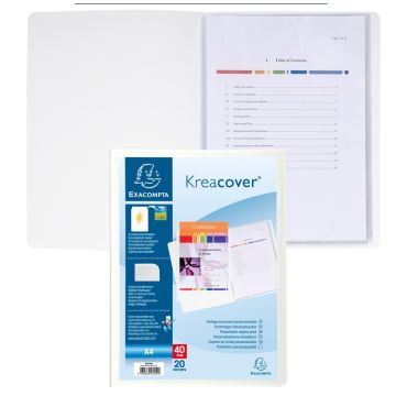 Protège-documents personnalisables de 40 vues - Blanc EXACOMPTA : 58209E porte-vues