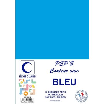 Chemise pour dossier A4 - Bleu ELVE Pep's Lot de 12