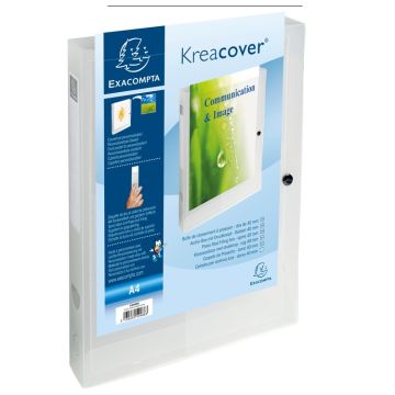 EXACOMPTA : Boîte de classement personnalisable blanc - Dos 40 mm 59988E