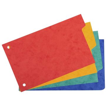 Jeu de 4 Intercalaires pour Classeur Fiches Bristol - 100 x 150 mm EXACOMPTA