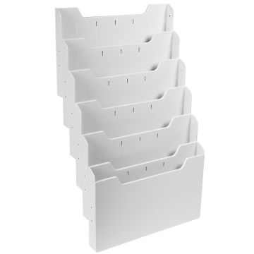 EXACOMPTA : Présentoir brochures mural - 6 compartiments A4 horizontal 63240D