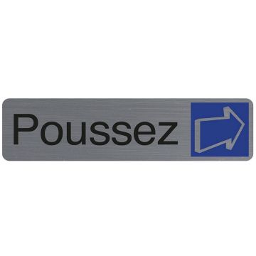 Plaque adhésive de signalisation - Poussez : EXACOMPTA image