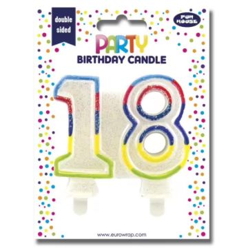 Bougie d'anniversaire Chiffre 18 : CLAIREFONTAINE image