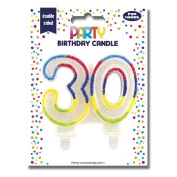 Bougie d'anniversaire Chiffre 30 : CLAIREFONTAINE image