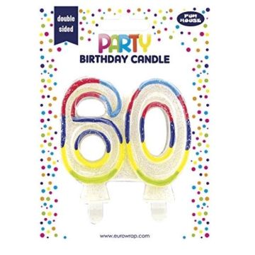 Bougie d'anniversaire Chiffre 60 : CLAIREFONTAINE image