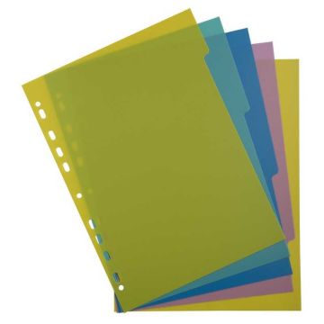 Jeu de 5 Intercalaires A4 en PP recyclé - Assortiment : EXACOMPTA Forever Young image