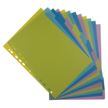 Jeu de 12 Intercalaires A4 perforés - Assortiment : EXACOMPTA Forever Young image