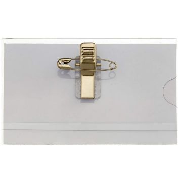 Photo lot de 50 Badges avec clip et épingle - 91 x 57 mm : PAVO