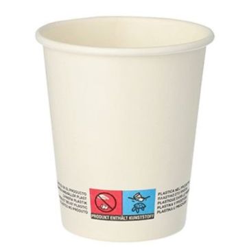 Gobelets jetables en carton - 0,20 L - Blanc PAP STAR To Go