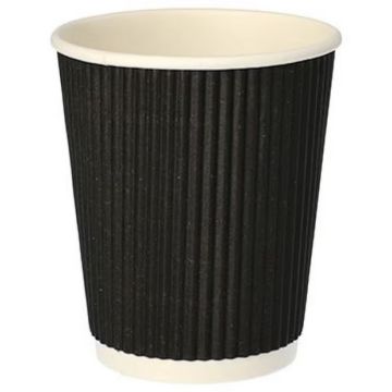 Gobelets jetables en carton - 0,20 L - Beige PAP STAR Ripple Wall