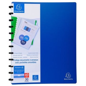 Protège-documents amovibles à anneaux de 60 vues - Bleu EXACOMPTA Image