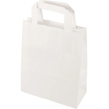 Sac en Papier 180 x 100 x 220 mm - Kraft Blanc PAPSTAR